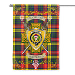 House Flag - Buchanan Modern Irish Shield Celtic Cross Tartan Garden Flag St Patrick's Day Garden Flag