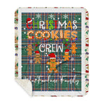 Personalized Gift Tartan Plaid Blanket Clan MacFarlane Hunting With Christmas Cookie Baking Crew Christmas Gift Sherpa Blanket, tartan sherpa blanket,buffalo plaid sherpa blanket,christmas sherpa blanket,Christmas Throw Blanket,green plaid sherpa blanket,green sherpa blanket
