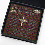 To My Beautiful Soulmate Necklace In Your Eyes I Have Found My Home Clan Graham Red Tartan Cross Dancing Necklace