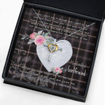 Gift For My Beautiful Girlfriend Necklace Valentine Necklace Clan Navy Dress Blue Tartan Cross Dancing Necklace Scottish Tartan Jewelry
