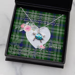 Sea Turtle Necklace Gift for My Beautiful Girlfriend Valentines Necklace Clan Tweedside Tartan Blue Turtle Necklace