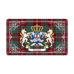 Doormat - Welcome Mat Scottish Crawford Clan Badge Tartan Door Mat, Plaid Doormat