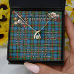 To My Beautiful Soulmate Necklace In Your Eyes I Have Found My Home Clan Fletcher of Dunan Tartan Wishbone Dancing Necklace