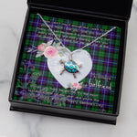 Sea Turtle Necklace Gift for My Beautiful Girlfriend Valentines Necklace Clan Mitchell Tartan Blue Turtle Necklace