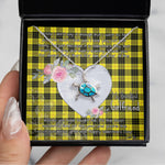 Sea Turtle Necklace Gift for My Beautiful Girlfriend Valentines Necklace Clan MacLeod of Lewis Modern Tartan Blue Turtle Necklace, Valentine Necklace Gift for Girlfriend Clan Mitchell Ancient Tartan Sunflower Pendant Necklace, Scottish Tartan Jewelry, valentine necklace, necklace girlfriend, necklace for wife, cute necklaces for girlfriend, jewelry for girlfriend, to my soulmate necklace, to my future wife necklace