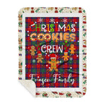 Personalized Gift Tartan Plaid Blanket Clan Fraser of Altyre With Christmas Cookie Baking Crew Christmas Gift Sherpa Blanket, tartan sherpa blanket,buffalo plaid sherpa blanket,christmas sherpa blanket,Christmas Throw Blanket,green plaid sherpa blanket,green sherpa blanket