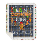 Personalized Gift Tartan Plaid Blanket Clan MacDowall With Christmas Cookie Baking Crew Christmas Gift Sherpa Blanket, tartan sherpa blanket,buffalo plaid sherpa blanket,christmas sherpa blanket,Christmas Throw Blanket,green plaid sherpa blanket,green sherpa blanket