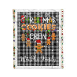Personalized Gift Tartan Plaid Blanket Clan MacPhee Black With Christmas Cookie Baking Crew Christmas Gift Blanket, Plaid Blanket, Christmas Fleece Blanket, Christmas Blanket, Tartan Blanket, Scottish Blanket, Scotland Blanket, Family Name Blanket, Custom Blanket, Personalized Blanket