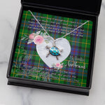 Sea Turtle Necklace Gift for My Beautiful Girlfriend Valentines Necklace Clan Tait Tartan Blue Turtle Necklace
