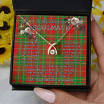 To My Beautiful Soulmate Necklace In Your Eyes I Have Found My Home Clan Burnett Ancient Tartan Wishbone Dancing Necklace