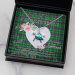 Sea Turtle Necklace Gift for My Beautiful Girlfriend Valentines Necklace Clan Duncan Modern Tartan Blue Turtle Necklace