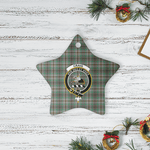 Scotstee Shop - Scotstee Shop Ornament The Craig Clan Tartan Crest Star Ceramic Ornament Christmas Gift