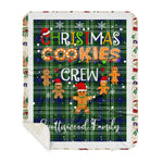Personalized Gift Tartan Plaid Blanket Clan Spottiswood With Christmas Cookie Baking Crew Christmas Gift Sherpa Blanket, tartan sherpa blanket,buffalo plaid sherpa blanket,christmas sherpa blanket,Christmas Throw Blanket,green plaid sherpa blanket,green sherpa blanket