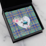 Sea Turtle Necklace Gift for My Beautiful Girlfriend Valentines Necklace Clan Us Marine Tartan Blue Turtle Necklace
