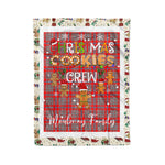 Fleece Blanket - Personalized Gift Tartan Plaid Blanket Clan Moubray With Christmas Cookie Baking Crew Christmas Gift Fleece Blanket