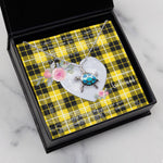 Sea Turtle Necklace Gift for My Beautiful Girlfriend Valentines Necklace Clan Barclay Tartan Blue Turtle Necklace