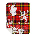 Sherpa Blanket - Tartan Blanket Thistle and Lion Scottish Clan Brodie Plaid Blanket, plaid sherpa blanket queen,purple sherpa blanket,queen sherpa blanket,queen size sherpa blanket,red sherpa blanket,scottish tartan blankets,sherpa blanket,sherpa christmas blanket