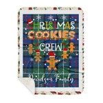 Personalized Gift Tartan Plaid Blanket Clan Davidson Of Tulloch With Christmas Cookie Baking Crew Christmas Gift Sherpa Blanket, tartan sherpa blanket,buffalo plaid sherpa blanket,christmas sherpa blanket,Christmas Throw Blanket,green plaid sherpa blanket,green sherpa blanket