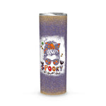 Halloween Tumbler One Spooky Mama Messy Bun Bleached Halloween Skull Monster Spooky Mama Tumbler Halloween Tumbler Gift Halloween Skinny Tumbler 20oz - Scotstee Shop