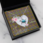 Sea Turtle Necklace Gift for My Beautiful Girlfriend Valentines Necklace Clan Kinninmont Tartan Blue Turtle Necklace
