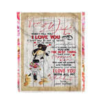 Scotstee Shop - Personalized Gift Husband To My Wife Letter Lovely Present Fleece Blanket