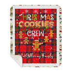 Personalized Gift Tartan Plaid Blanket Clan MacGillivray With Christmas Cookie Baking Crew Christmas Gift Sherpa Blanket, tartan sherpa blanket,buffalo plaid sherpa blanket,christmas sherpa blanket,Christmas Throw Blanket,green plaid sherpa blanket,green sherpa blanket