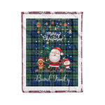 Personalized Gift Tartan Plaid Blanket Clan Baird Ancient With Funny Santa Snowman Reindeer Merry Christmas Fleece Blanket, Home Living Room, Plaid Blanket, Tartan Blanket, Scottish Blanket, Buffalo fleece blanket, Christmas Blanket