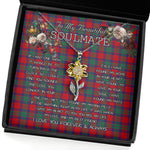 To My Beautiful Soulmate Sunflower Necklace In Your Eyes I Have Found My Home Clan Fraser of Altyre Tartan Jewelry For Girlfriend, Tartan Sunflower Pendant Necklace, Scottish Tartan Jewelry, valentine necklace, necklace girlfriend, necklace for wife, cute necklaces for girlfriend, jewelry for girlfriend, to my soulmate necklace, to my future wife necklace