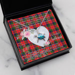 Sea Turtle Necklace Gift for My Beautiful Girlfriend Valentines Necklace Clan MacNaughton Tartan Blue Turtle Necklace