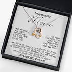 Love Dancing Necklace - To My Beautiful Mom - I'm So Blessed That You Are My Mother - Love Your Son, Mother's Day Necklace