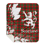Sherpa Blanket - Tartan Blanket Thistle and Lion Scottish Clan Hunter USA Plaid Blanket, plaid sherpa blanket queen,purple sherpa blanket,queen sherpa blanket,queen size sherpa blanket,red sherpa blanket,scottish tartan blankets,sherpa blanket,sherpa christmas blanket