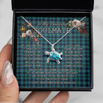 Sea Turtle Necklace To My Beautiful Soulmate Necklace In Your Eyes I Have Found My Home Clan Miller Tartan Blue Turtle Necklace, Valentine Necklace Gift for Girlfriend Clan Mitchell Ancient Tartan Sunflower Pendant Necklace, Scottish Tartan Jewelry, valentine necklace, necklace girlfriend, necklace for wife, cute necklaces for girlfriend, jewelry for girlfriend, to my soulmate necklace, to my future wife necklace