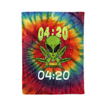 Scotstee Shop - Scotstee Shop Blanket Alien Weed 0420 Leaf Hippie Fleece Blanket
