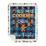Personalized Gift Tartan Plaid Blanket Clan Home Ancient With Christmas Cookie Baking Crew Christmas Gift Sherpa Blanket, tartan sherpa blanket,buffalo plaid sherpa blanket,christmas sherpa blanket,Christmas Throw Blanket,green plaid sherpa blanket,green sherpa blanket