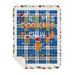 Personalized Gift Tartan Plaid Blanket Clan Muirhead Blue With Christmas Cookie Baking Crew Christmas Gift Sherpa Blanket, tartan sherpa blanket,buffalo plaid sherpa blanket,christmas sherpa blanket,Christmas Throw Blanket,green plaid sherpa blanket,green sherpa blanket