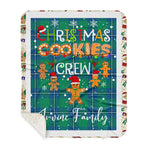 Personalized Gift Tartan Plaid Blanket Clan Irvine Ancient With Christmas Cookie Baking Crew Christmas Gift Sherpa Blanket, tartan sherpa blanket,buffalo plaid sherpa blanket,christmas sherpa blanket,Christmas Throw Blanket,green plaid sherpa blanket,green sherpa blanket