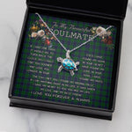Sea Turtle Necklace To My Beautiful Soulmate Necklace In Your Eyes I Have Found My Home Clan Austin Tartan Blue Turtle Necklace