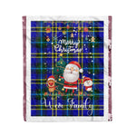 Personalized Gift Tartan Plaid Blanket Clan Weir With Funny Santa Snowman Reindeer Merry Christmas Fleece Blanket, Home Living Room, Plaid Blanket, Tartan Blanket, Scottish Blanket, Buffalo fleece blanket, Christmas Blanket