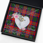 Gift For My Beautiful Girlfriend Necklace Valentine Necklace Clan Roxburgh Tartan Cross Dancing Necklace Scottish Tartan Jewelry
