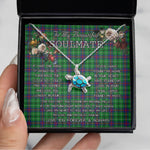 Sea Turtle Necklace To My Beautiful Soulmate Necklace In Your Eyes I Have Found My Home Clan Duncan Modern Tartan Blue Turtle Necklace, Valentine Necklace Gift for Girlfriend Clan Mitchell Ancient Tartan Sunflower Pendant Necklace, Scottish Tartan Jewelry, valentine necklace, necklace girlfriend, necklace for wife, cute necklaces for girlfriend, jewelry for girlfriend, to my soulmate necklace, to my future wife necklace