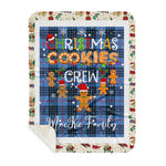Personalized Gift Tartan Plaid Blanket Clan MacKie Ancient With Christmas Cookie Baking Crew Christmas Gift Sherpa Blanket, tartan sherpa blanket,buffalo plaid sherpa blanket,christmas sherpa blanket,Christmas Throw Blanket,green plaid sherpa blanket,green sherpa blanket