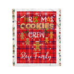 Personalized Gift Tartan Plaid Blanket Clan Rose With Christmas Cookie Baking Crew Christmas Gift Blanket, Plaid Blanket, Christmas Fleece Blanket, Christmas Blanket, Tartan Blanket, Scottish Blanket, Scotland Blanket, Family Name Blanket, Custom Blanket, Personalized Blanket