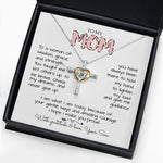 To My Mom Necklace To A Woman Of Wisdom Gift For Mom From Son, Mother's Day Cross Necklace