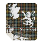 Sherpa Blanket - Tartan Blanket Thistle and Lion Scottish Clan Farquharson Weathered Plaid Blanket, plaid sherpa blanket queen,purple sherpa blanket,queen sherpa blanket,queen size sherpa blanket,red sherpa blanket,scottish tartan blankets,sherpa blanket,sherpa christmas blanket