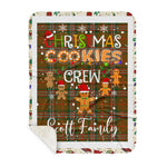 Personalized Gift Tartan Plaid Blanket Clan Scott Brown Modern With Christmas Cookie Baking Crew Christmas Gift Sherpa Blanket, tartan sherpa blanket,buffalo plaid sherpa blanket,christmas sherpa blanket,Christmas Throw Blanket,green plaid sherpa blanket,green sherpa blanket