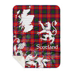 Sherpa Blanket - Tartan Blanket Thistle and Lion Scottish Clan Belshes Plaid Blanket, plaid sherpa blanket queen,purple sherpa blanket,queen sherpa blanket,queen size sherpa blanket,red sherpa blanket,scottish tartan blankets,sherpa blanket,sherpa christmas blanket