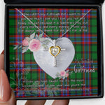 Gift For My Beautiful Girlfriend Necklace Valentine Necklace Clan McGeachie Tartan Cross Dancing Necklace Scottish Tartan Jewelry