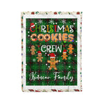 Personalized Gift Tartan Plaid Blanket Clan Kinnear With Christmas Cookie Baking Crew Christmas Gift Blanket, Plaid Blanket, Christmas Fleece Blanket, Christmas Blanket, Tartan Blanket, Scottish Blanket, Scotland Blanket, Family Name Blanket, Custom Blanket, Personalized Blanket