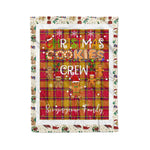 Personalized Gift Tartan Plaid Blanket Clan Scrymgeour With Christmas Cookie Baking Crew Christmas Gift Blanket, Plaid Blanket, Christmas Fleece Blanket, Christmas Blanket, Tartan Blanket, Scottish Blanket, Scotland Blanket, Family Name Blanket, Custom Blanket, Personalized Blanket