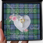 Gift For My Beautiful Girlfriend Necklace Valentine Necklace Clan Bowie Tartan Cross Dancing Necklace Scottish Tartan Jewelry